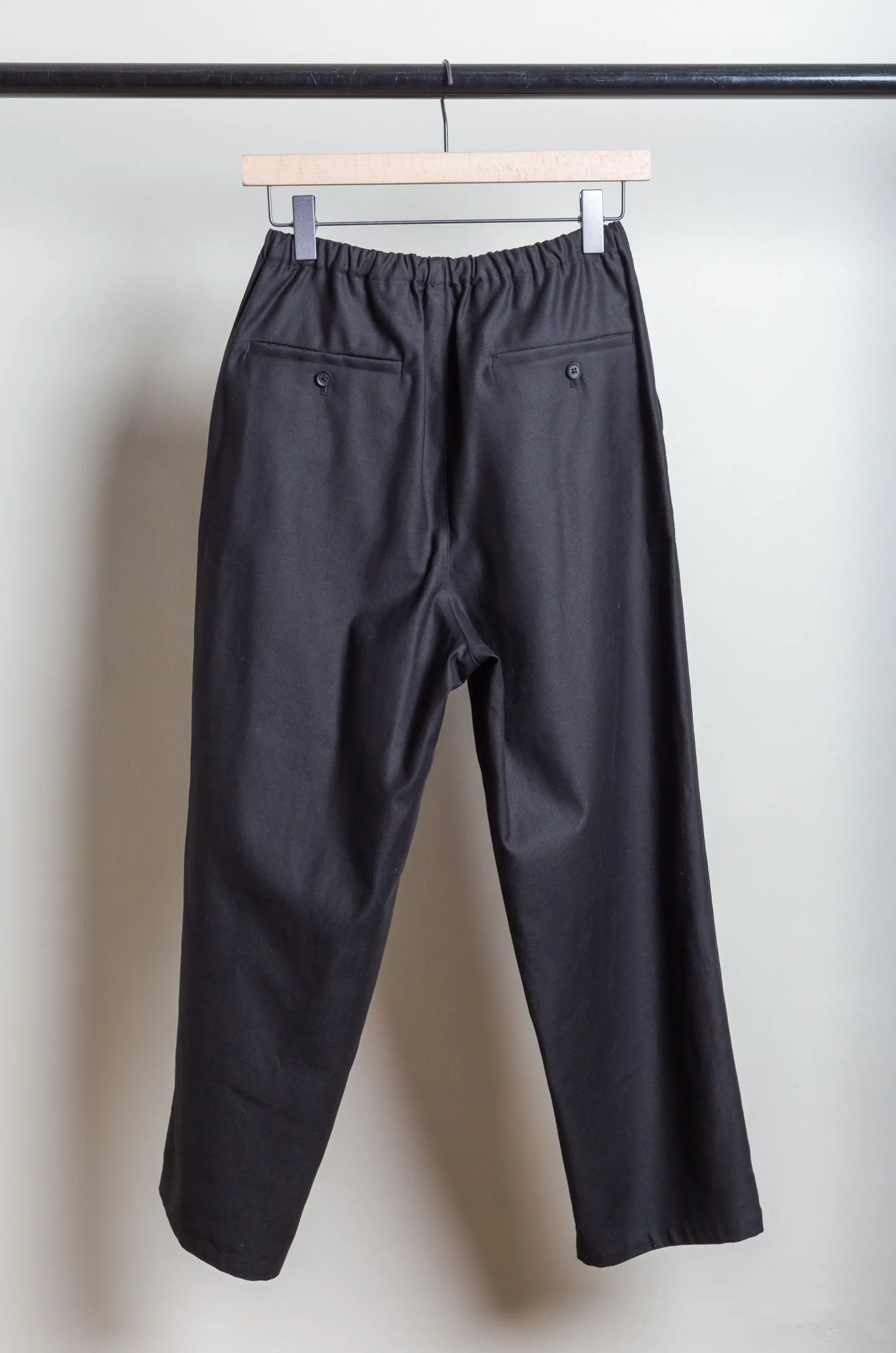 Stein - Drawstring Wide Trousers - Black