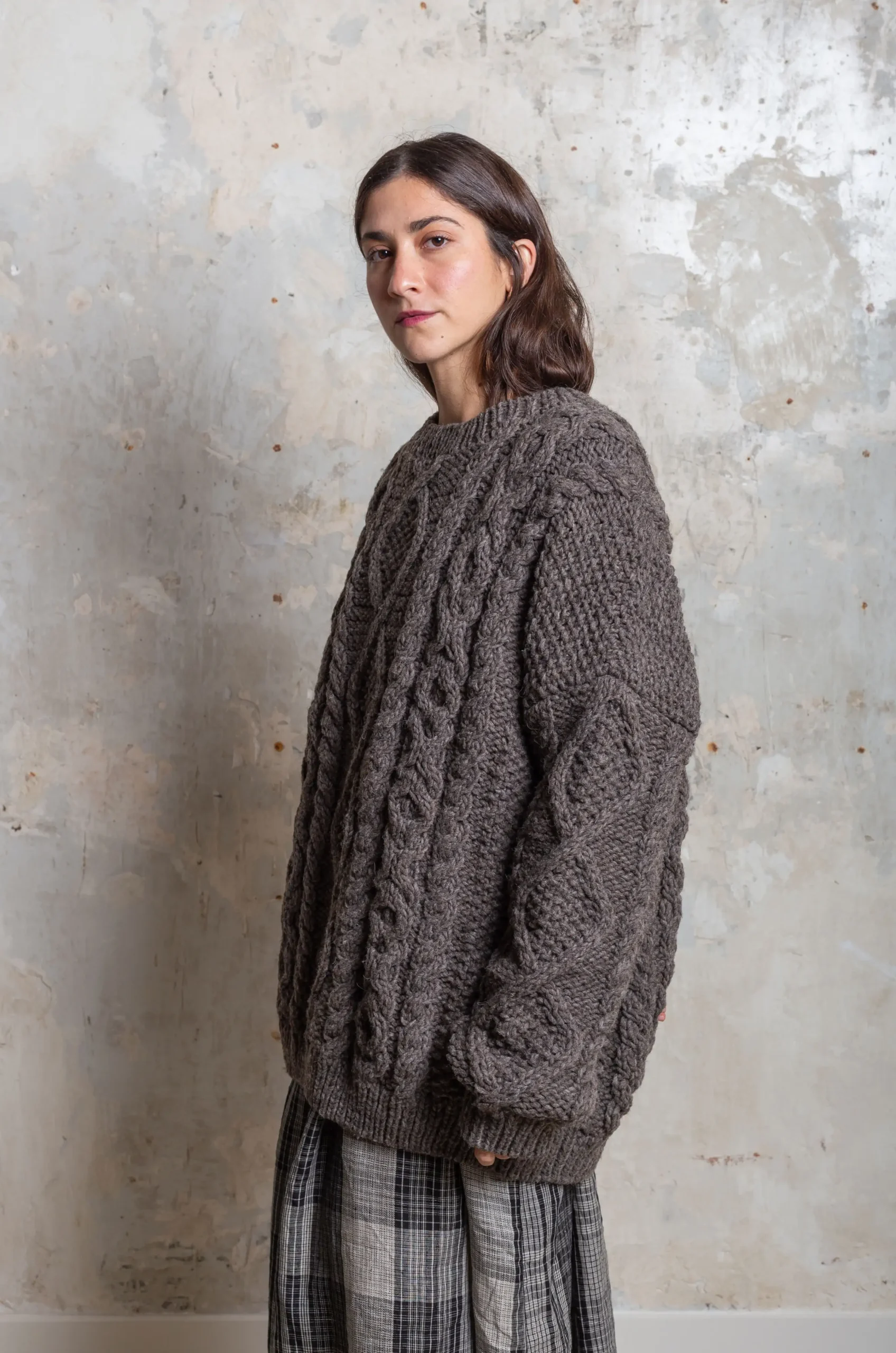 Ichi Antiquités - PERU Hand-Knit Pullover 900358 - Mocha