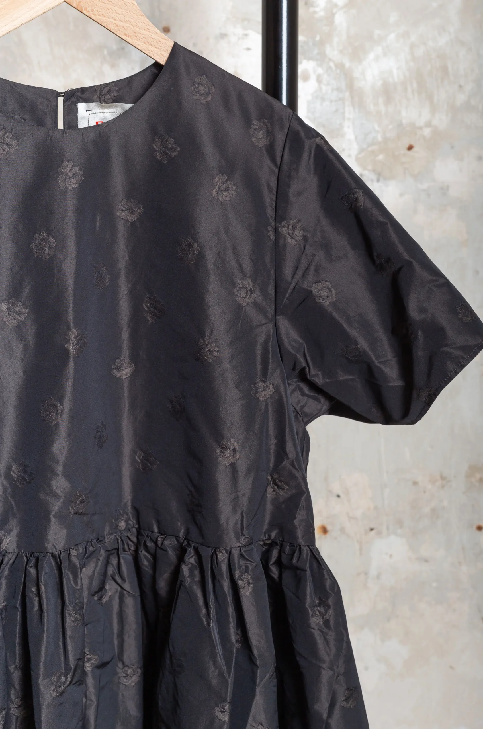 Eleph - Mumu Dress Black Flower Jacquard - Rendez-vous Store