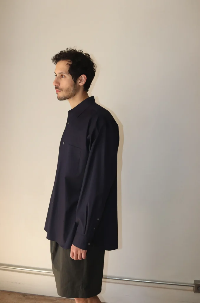 Stein - Oversized Down Pat Shirt Dark Navy - Rendez-vous Store